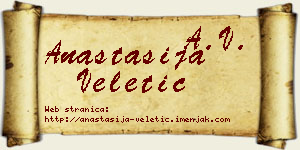 Anastasija Veletić vizit kartica